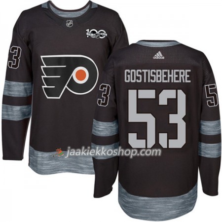 Miehille NHL Philadelphia Flyers Pelipaita Shayne Gostisbehere 53 1917-2017 100th Anniversary Adidas Musta Authentic